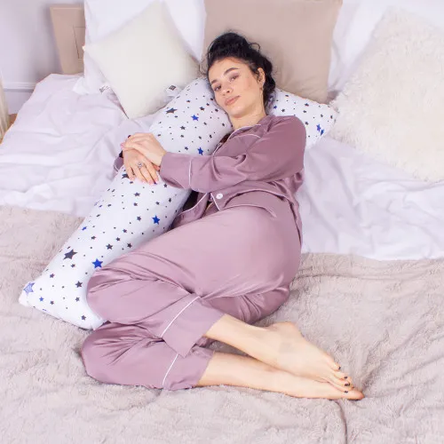 Подушка для беременных и отдыха Г-образная №8419 Color Line 19-0809 Luna Star EcoSilk бязь