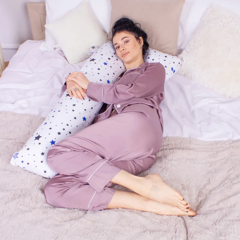 Подушка для беременных и отдыха Г-образная №8419 Color Line 19-0809 Luna Star EcoSilk бязь