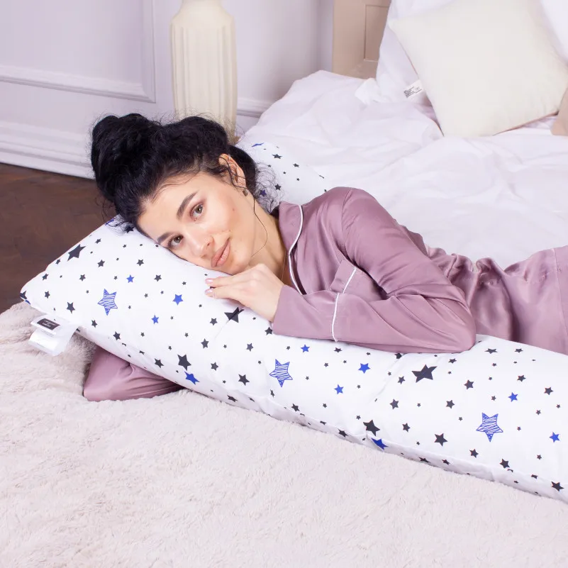 Подушка для беременных и отдыха Г-образная №8419 Color Line 19-0809 Luna Star EcoSilk бязь - 5