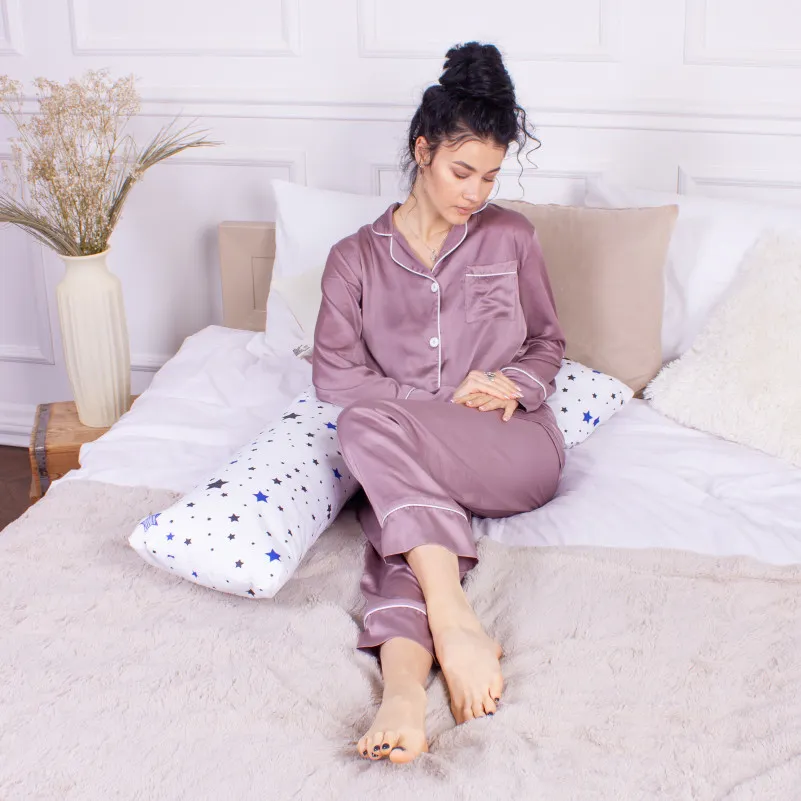 Подушка для беременных и отдыха Г-образная №8419 Color Line 19-0809 Luna Star EcoSilk бязь - 7