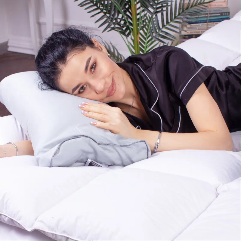 Подушка ортопедична (стружка Memory) №4206 Delicate satin 0251 Skyline KIDDY 50*29*5/8 см - 2