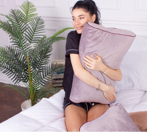 Подушка ортопедична (стружка Memory) №4165 28-0005 Ashen Velvet 49*32*10,5 см