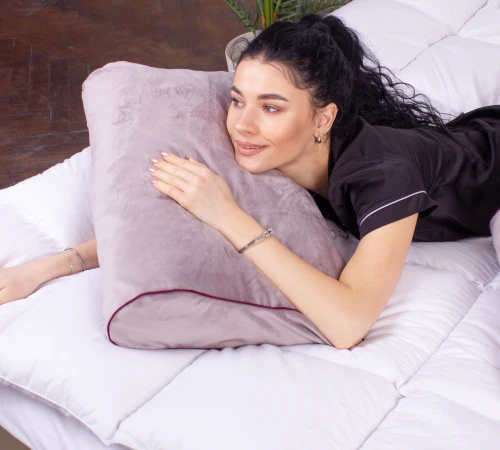 Подушка ортопедична (стружка Memory) №4165 28-0005 Ashen Velvet 49*32*10,5 см - 2