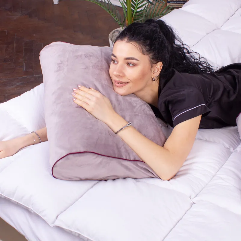 Подушка ортопедична (стружка Memory) №4165 28-0005 Ashen Velvet 49*32*10,5 см - 5