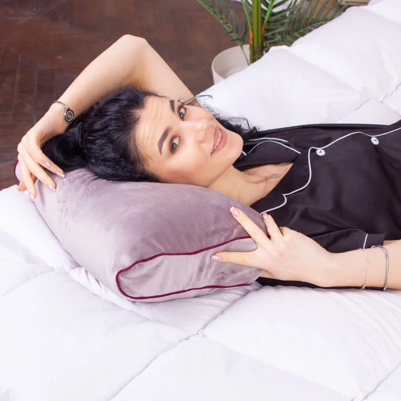 Подушка ортопедична (стружка Memory) №4165 28-0005 Ashen Velvet 49*32*10,5 см - 6