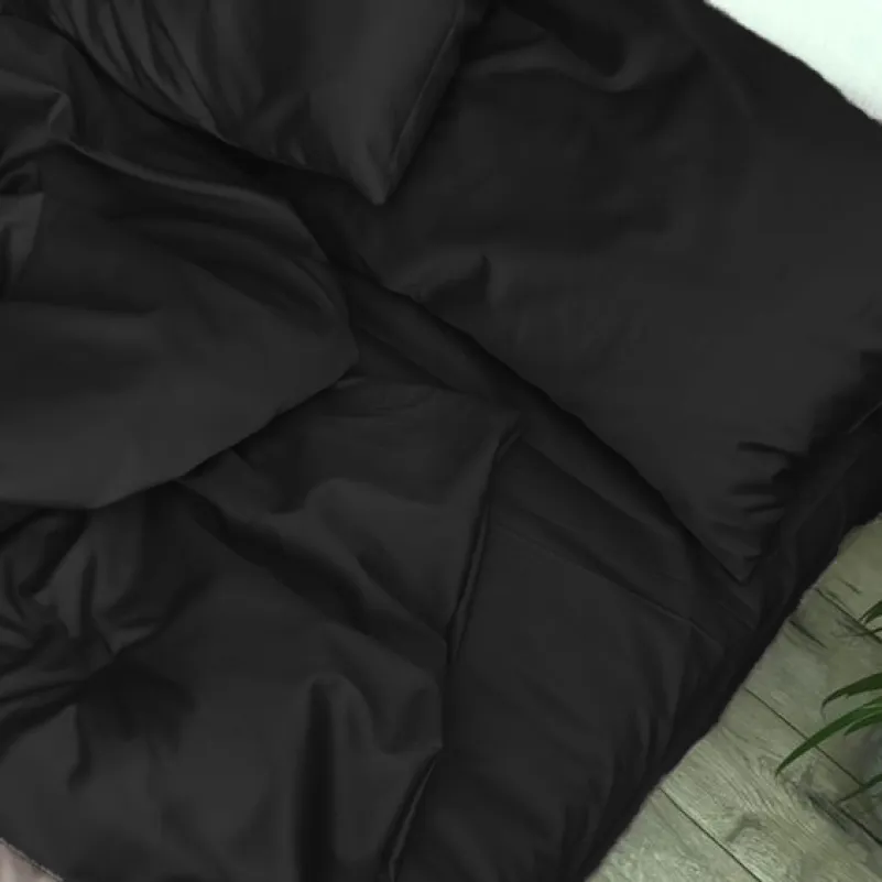 Комплект постельного белья Сатин LITTLE KIDS Satin Light Pro 10-006 Black - 1