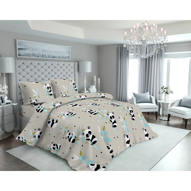 Підковдра Бязь 17-0504 Panda is gray