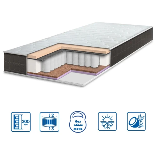 Матрац пружинний "незалежні блоки" ES Brave Spring Memory Cocos