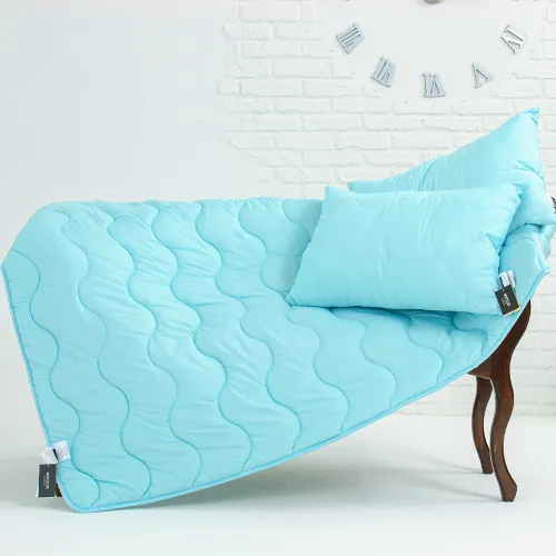 Подушка бавовняна Eco Light Blue №1625 хлопок микросатин - 4