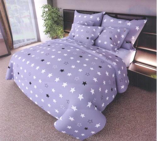 Наволочка Бязь Grey Stars №31