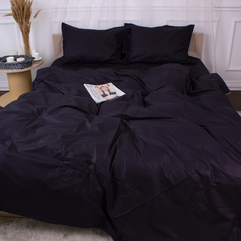 Комплект постільної білизни Poplin Line "099 Black" - 4