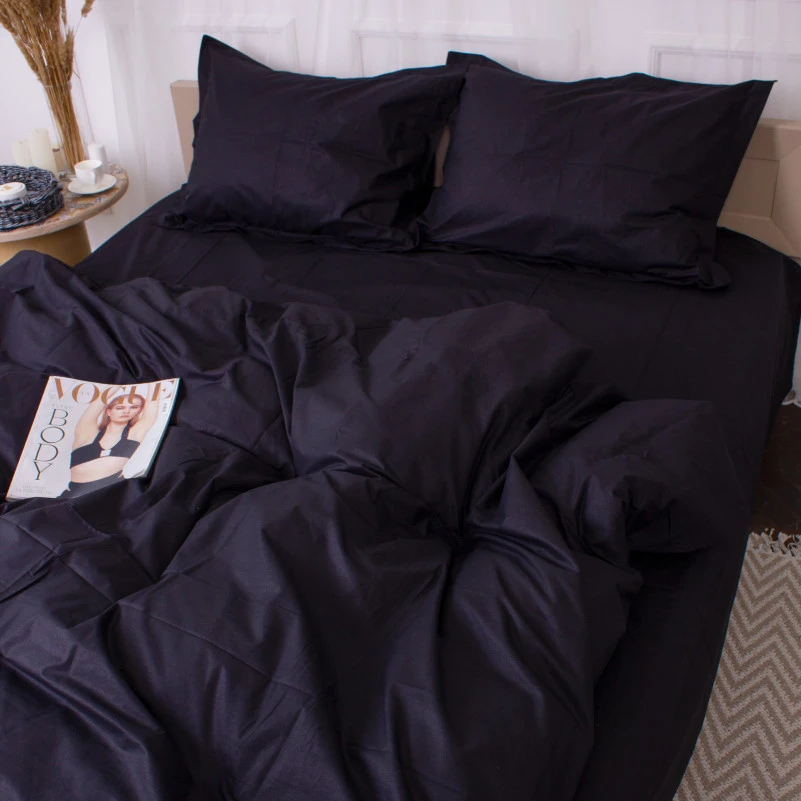 Комплект постільної білизни Poplin Line "099 Black" - 6