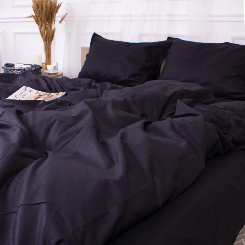 Комплект постільної білизни Poplin Line "099 Black" - 7