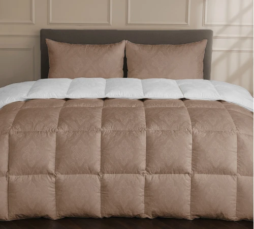 Ковдра пухова 90% сірий пух Standart / 10% перо №1508 Ferrero Gold 