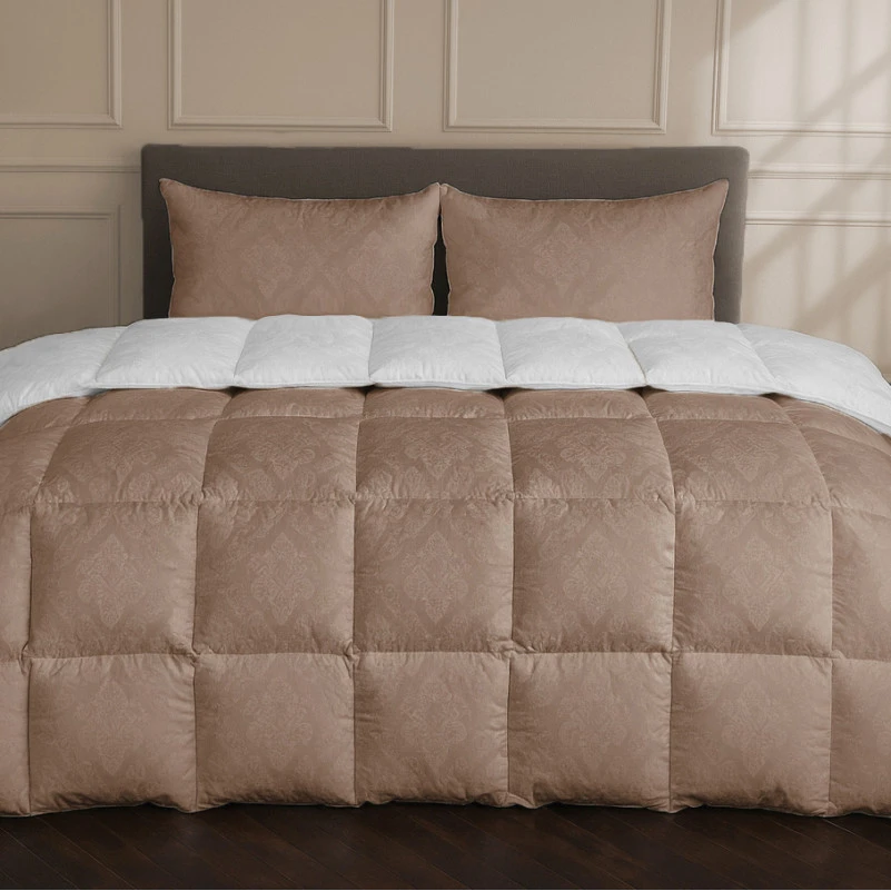 Ковдра пухова 90% сірий пух Standart / 10% перо №1508 Ferrero Gold 