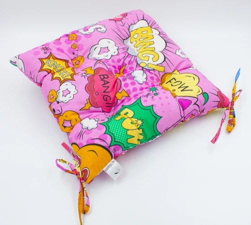 Подушка для стільця Бязь Принт 17-0512 Bombs pink