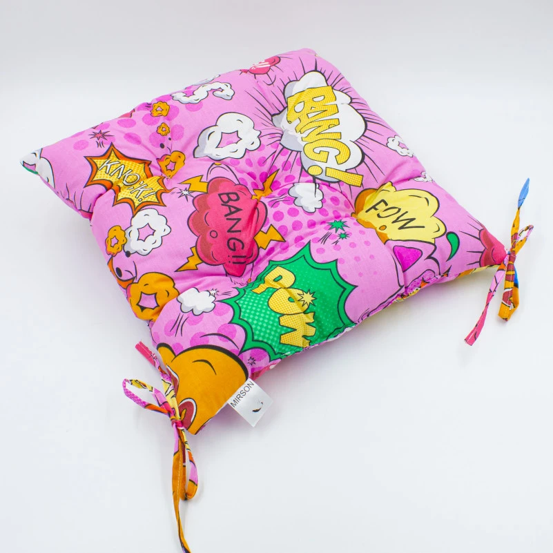 Подушка для стільця Бязь Принт 17-0512 Bombs pink