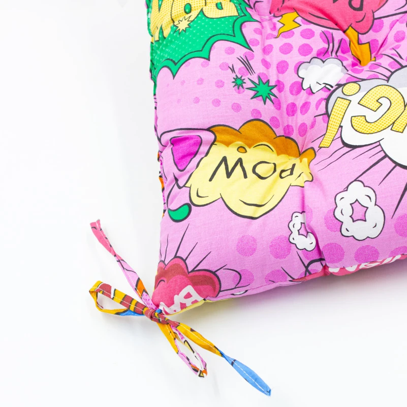 Подушка для стільця Бязь Принт 17-0512 Bombs pink - 5