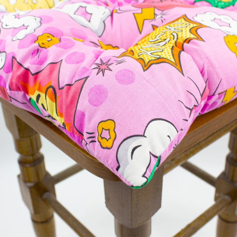Подушка для стільця Бязь Принт 17-0512 Bombs pink - 6
