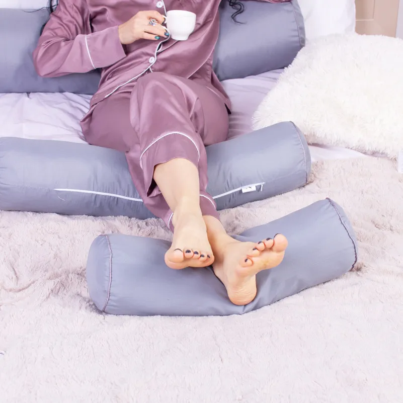 Подушка-валик №8342 Eco Line Gray Tencel - 5