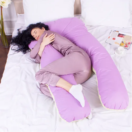 Подушка для беременных и отдыха U-образная № 8003 Naturale Line "Batista" EcoSilk бязь