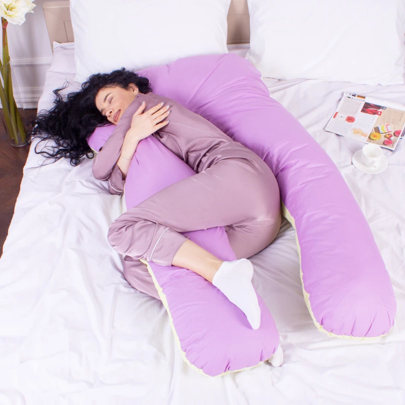 Подушка для беременных и отдыха U-образная № 8003 Naturale Line "Batista" EcoSilk бязь