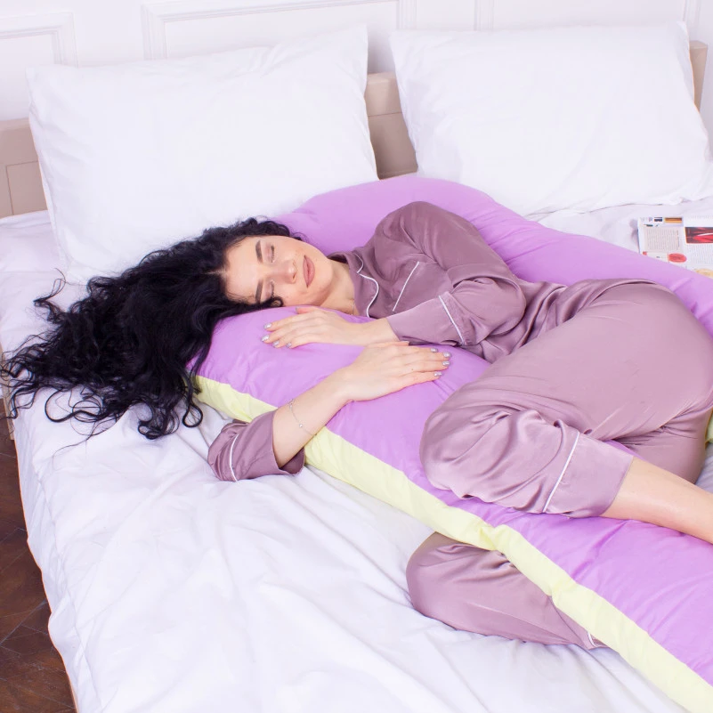 Подушка для беременных и отдыха U-образная № 8003 Naturale Line "Batista" EcoSilk бязь - 6