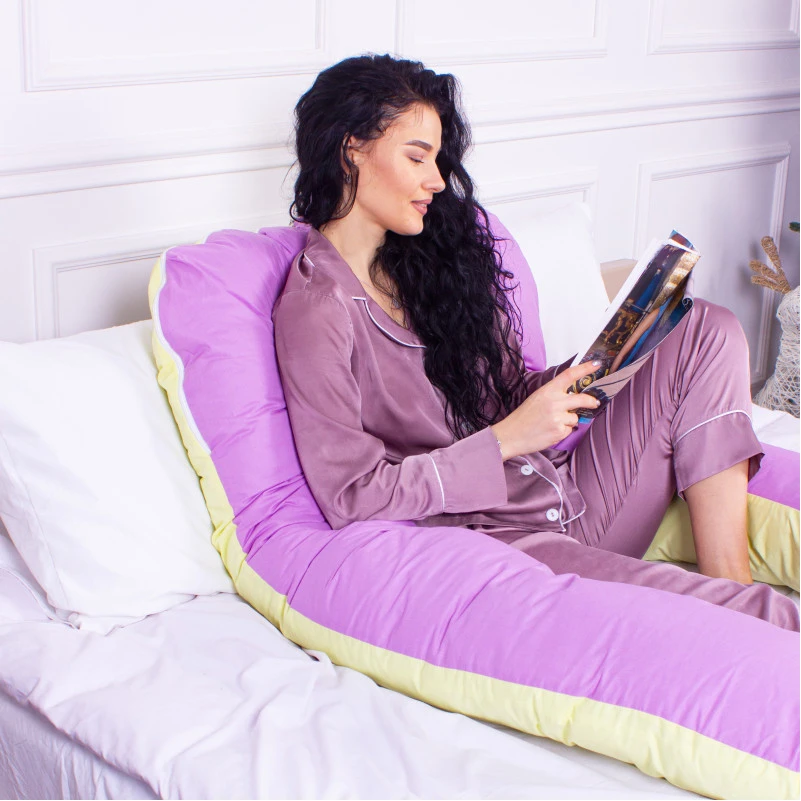 Подушка для беременных и отдыха U-образная № 8003 Naturale Line "Batista" EcoSilk бязь - 7
