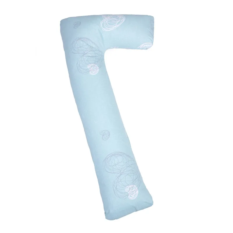 Подушка для беременных и отдыха Г-образная №8440 Color Line 17-0169 Deniz Mint EcoSilk бязь - 9