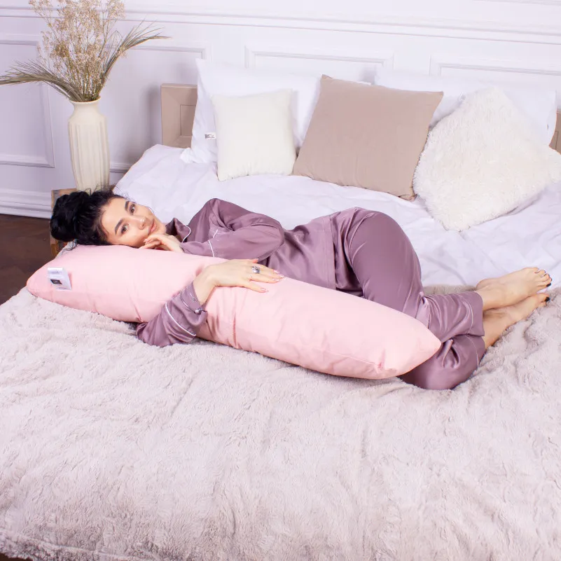 Подушка для беременных и отдыха Г-образная №8460 Eco Line Coral EcoSilk микросатин - 5