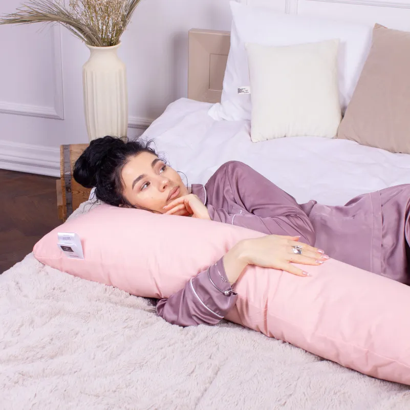 Подушка для беременных и отдыха Г-образная №8460 Eco Line Coral EcoSilk микросатин - 6