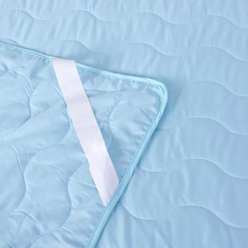 Наматрацник №1716 Eco Light Blue (Wool) (звичайний з гумкою по кутах) - 6