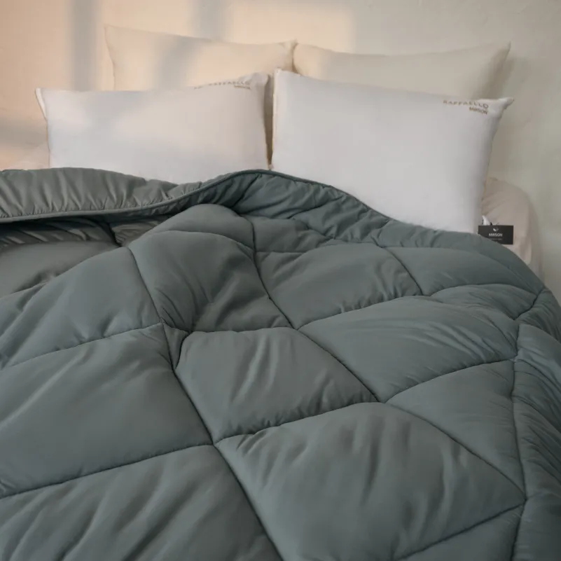 Одеяло шелковое Eco Light Gray №9003 шелк Капок микросатин (супер теплое) - 4