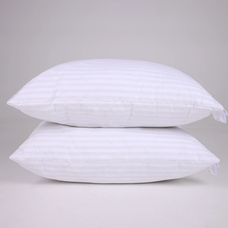 Подушка №0126 Сolor Fun Line 17-0605 Stripe White Silk (средняя)