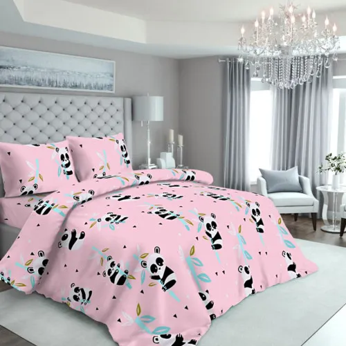 Пододеяльник Бязь 17-0505 Panda pink