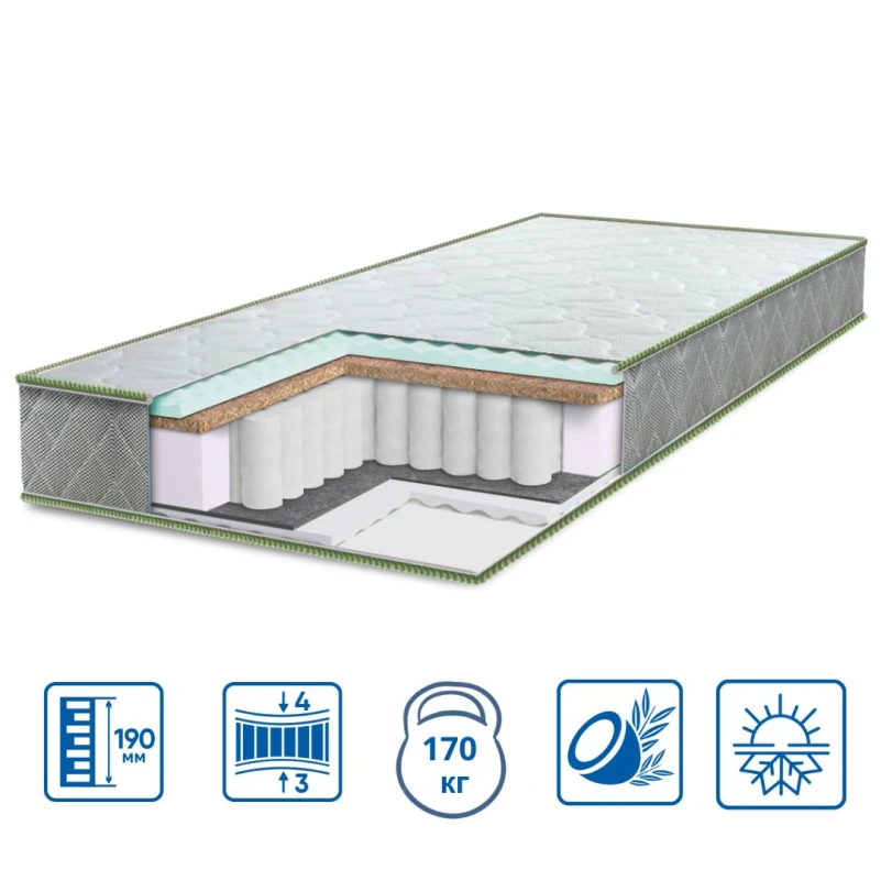 Матрац пружинний "незалежні блоки" ES Pulson 2 в 1