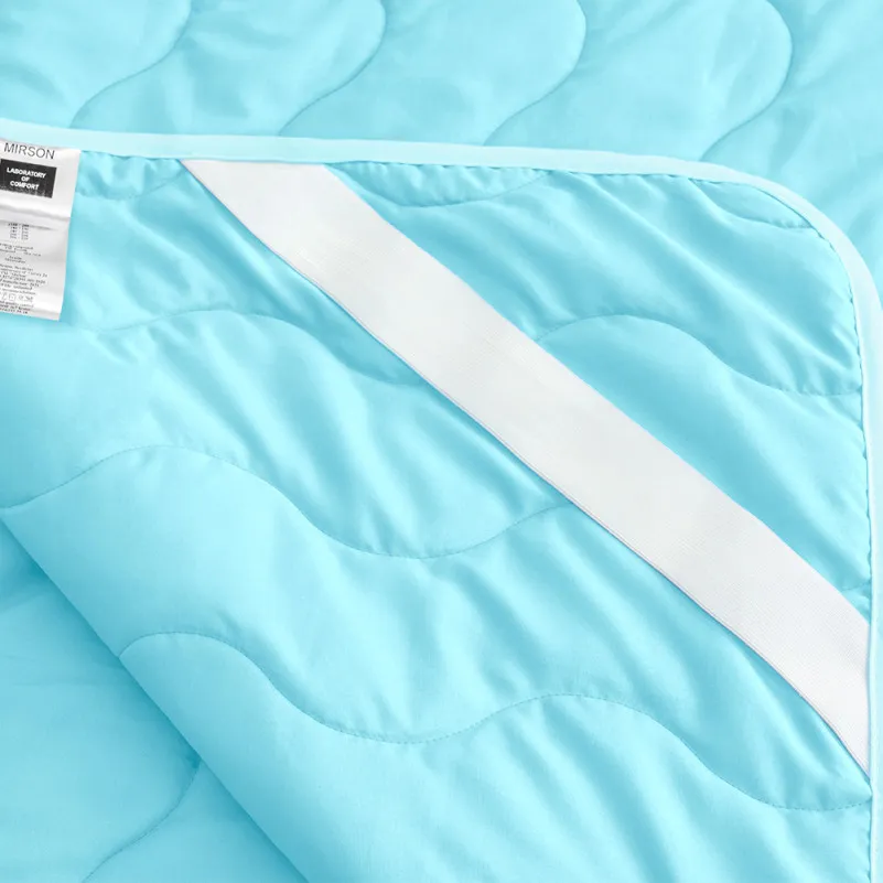 Наматрацник №1716 Eco Light Blue (Wool) (звичайний з гумкою по кутах) - 9