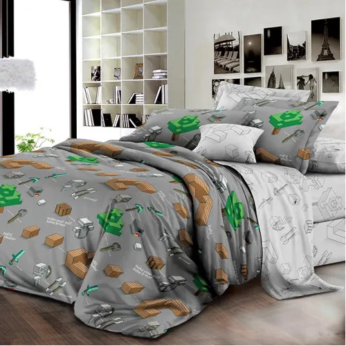 Підковдра Бязь 17-0416 Minecraft