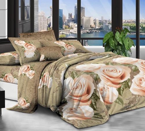 Комплект постельного белья 100% полиэстер 15-0365 Hermes