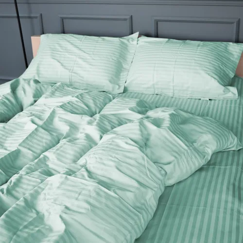 Комплект постельного белья Сатин JUNIOR Satin Stripe 30-0013 Azure