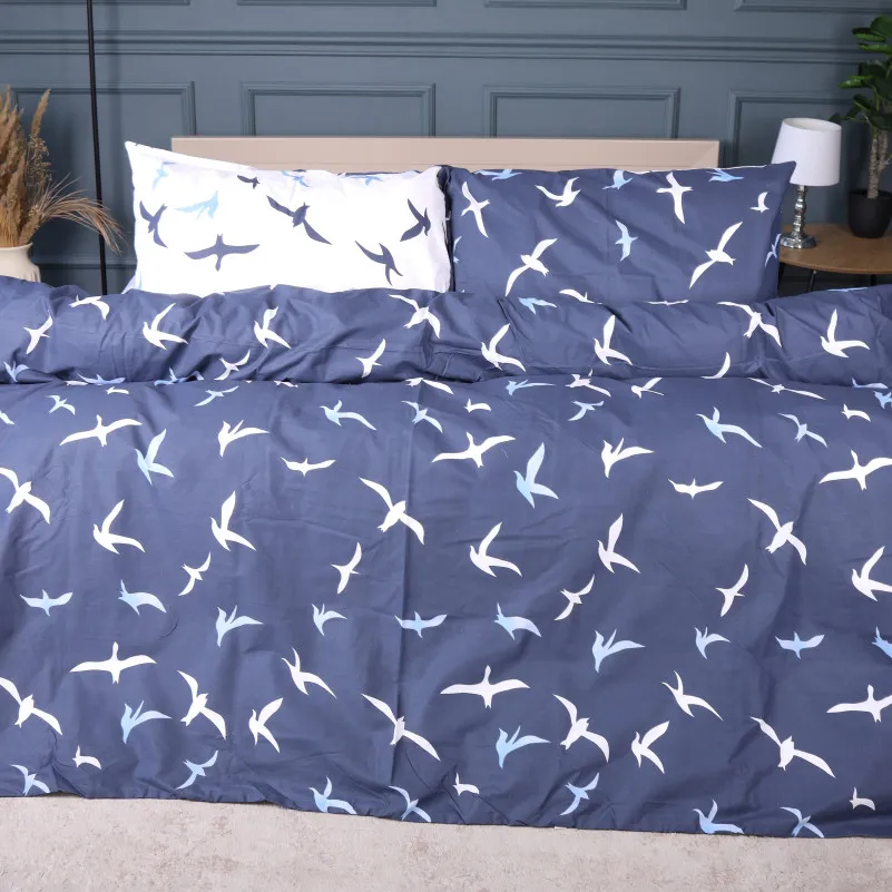 Комплект постільної білизни Ranforce Elite 17-0825 Flying birds blue