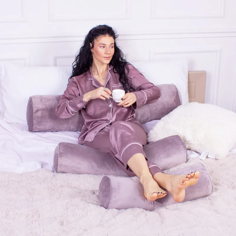 Подушка-валик №8556 Velvet Line 28-0005 Ashen 100% Memory