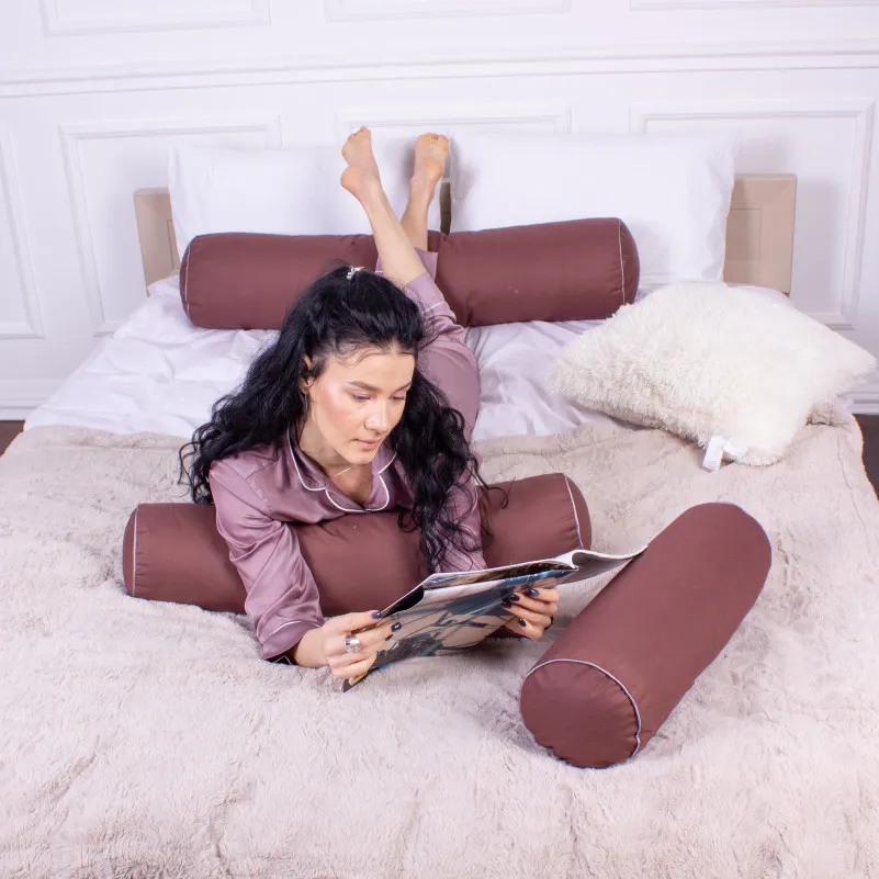 Подушка-валик №8546 Naturale Line 19-1217 Chocolate Perla 100% Memory - 6