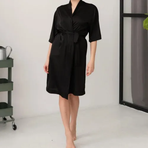 Халат "Silk Aura" black