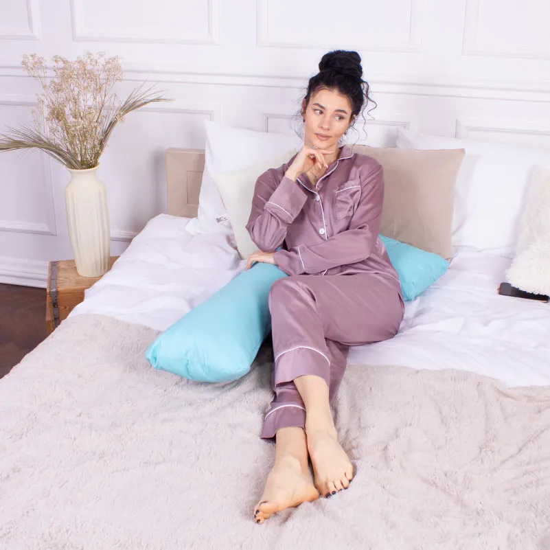 Подушка для беременных и отдыха Г-образная №8421 11-2208 Mint EcoSilk Ranforce Elite - 5