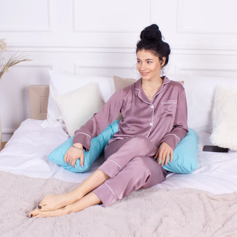 Подушка для беременных и отдыха Г-образная №8421 11-2208 Mint EcoSilk Ranforce Elite - 6