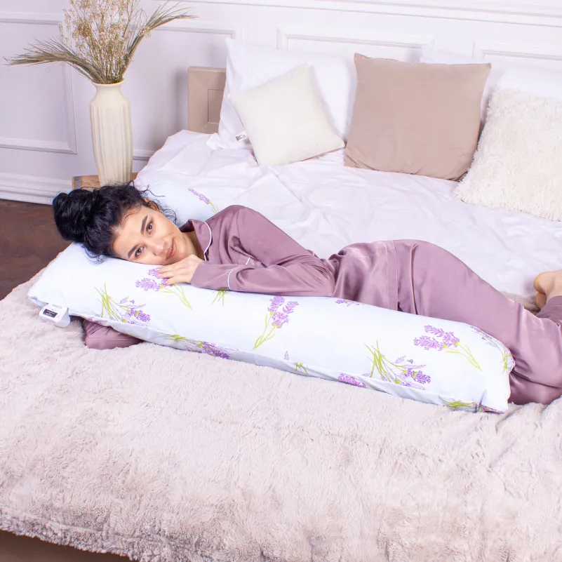 Подушка для беременных и отдыха Г-образная №8431 Color Line 17-0130 Lavender sea EcoSilk бязь - 6