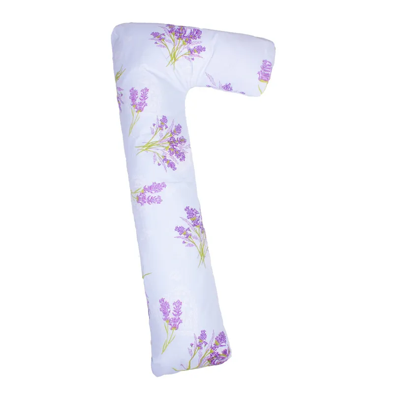 Подушка для беременных и отдыха Г-образная №8431 Color Line 17-0130 Lavender sea EcoSilk бязь - 8