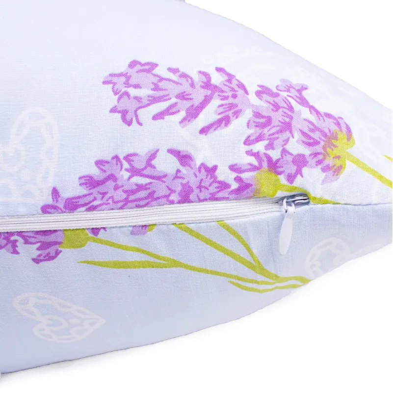 Подушка для беременных и отдыха Г-образная №8431 Color Line 17-0130 Lavender sea EcoSilk бязь - 10