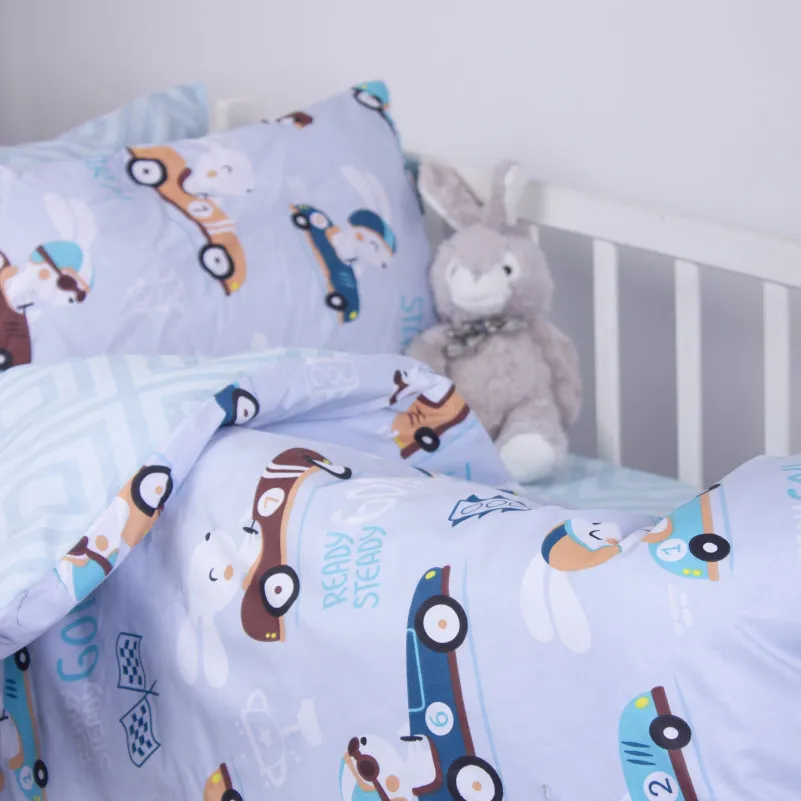 Підковдра дитяча Бязь Kids Time 18-0008 Bunny Races - 3